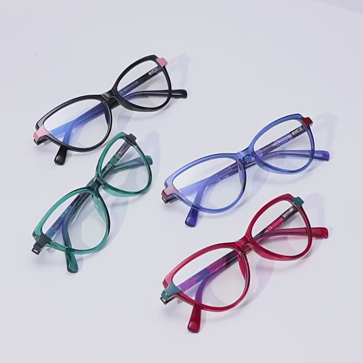 Diamond Quilted Cat Eye Blue Light Blocking Glasses
