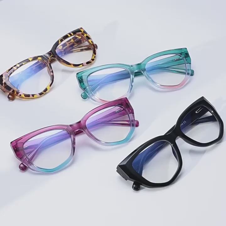 Prism Cat Eye Blue Light Blocking Glasses