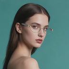 Filigree Metal Oval Blue Light Blocking Glasses