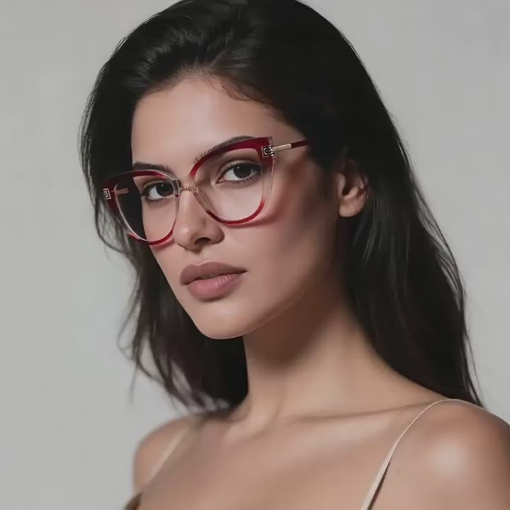 Greek Key Cat Eye Blue Light Blocking Glasses