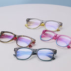 Crown Rivet Square Blue Light Blocking Glasses