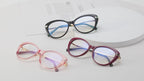 Enamel Inset Cat Eye Blue Light Blocking Glasses