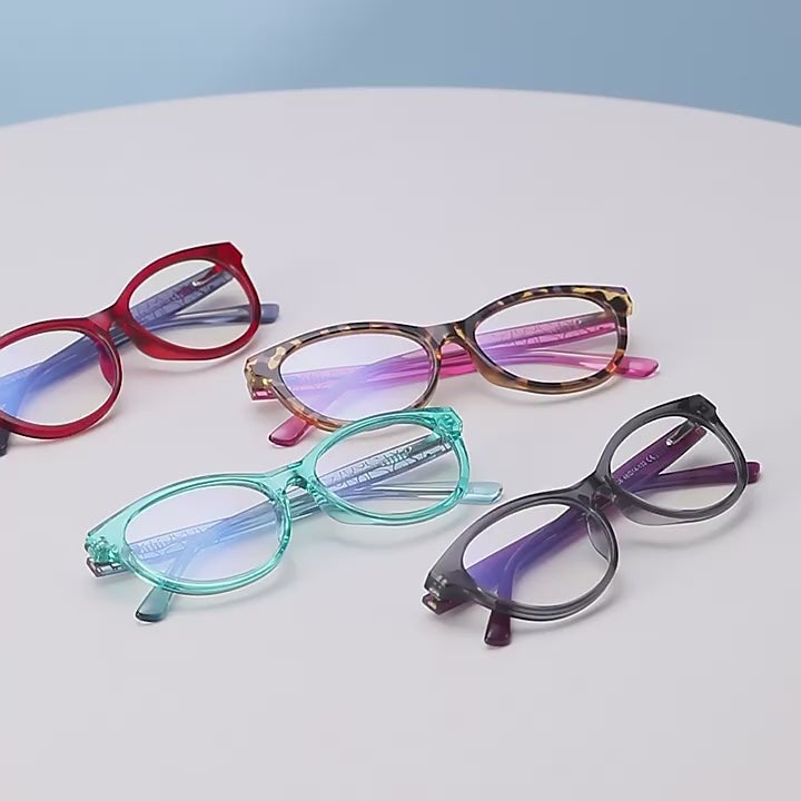 Graffiti Temple Cat Eye Blue Light Blocking Glasses