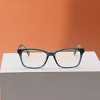 Contrast Temple Rectangle Blue Light Blocking Glasses