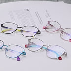 Accent Tip Metal Cat Eye Blue Light Blocking Glasses
