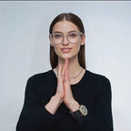 Baguette Crystal Cat Eye Blue Light Blocking Glasses